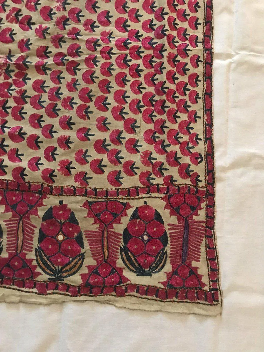 1367 SOLD Superb Old Sindh Abochani Wedding Shawl