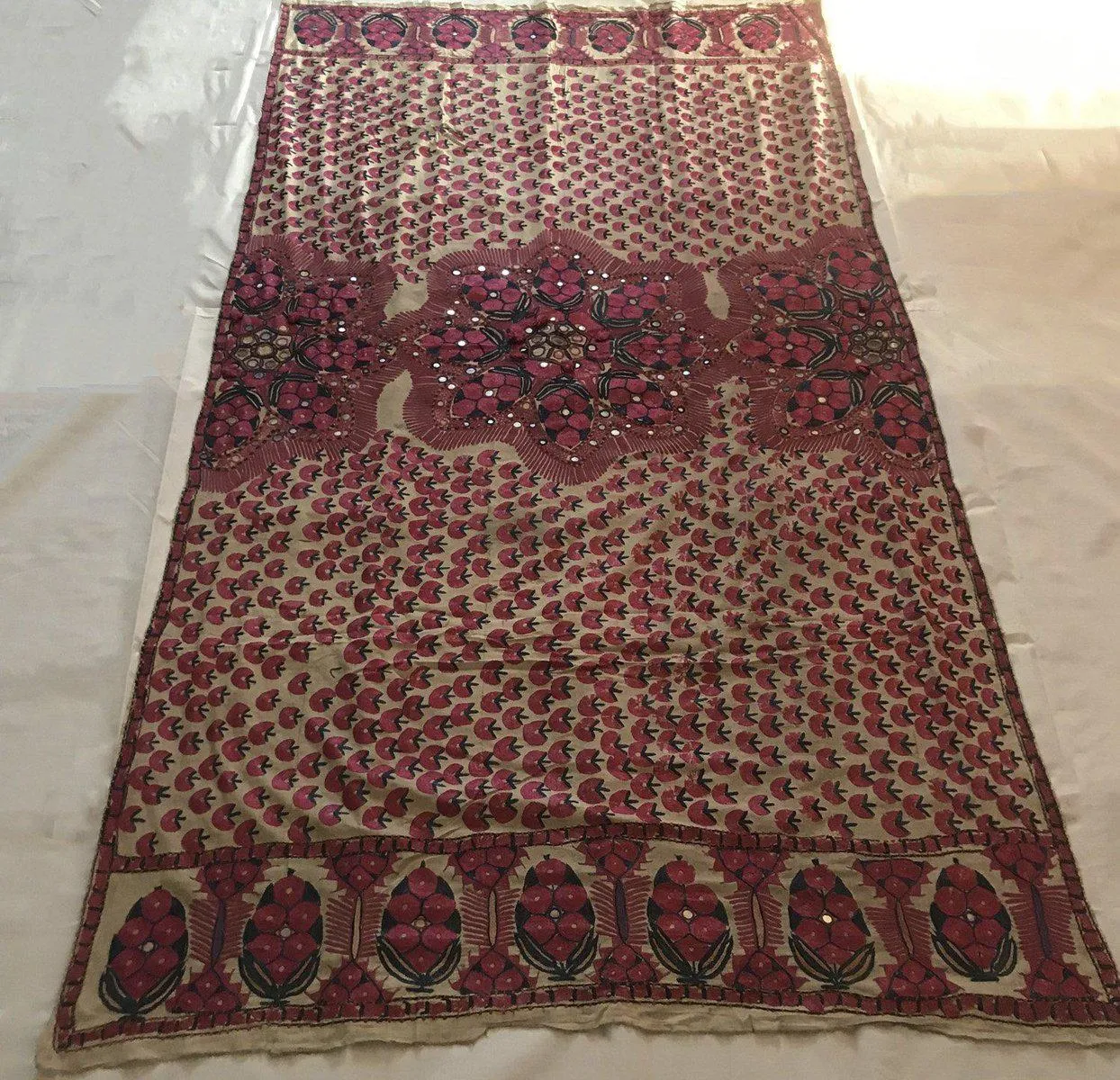 1367 SOLD Superb Old Sindh Abochani Wedding Shawl