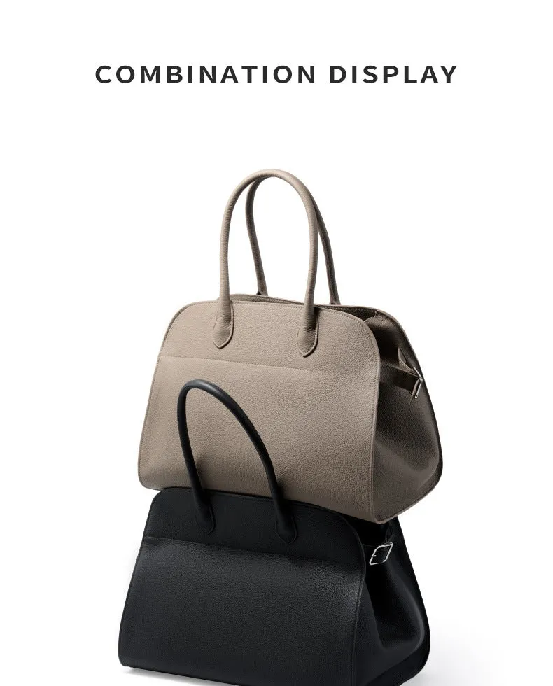 38CM TOGO Head Leather Large Capacity Leather Tote Bag 2991 grey