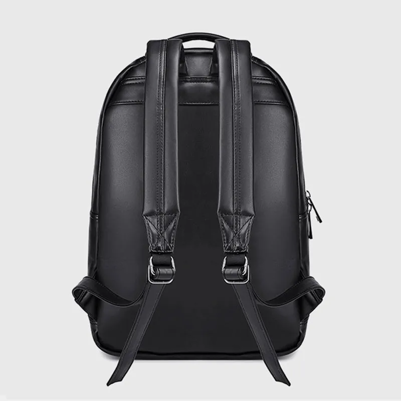 3D Skull Punk Rivet Leather Backpack Waterproof Embossed Ghost Head Knapsack