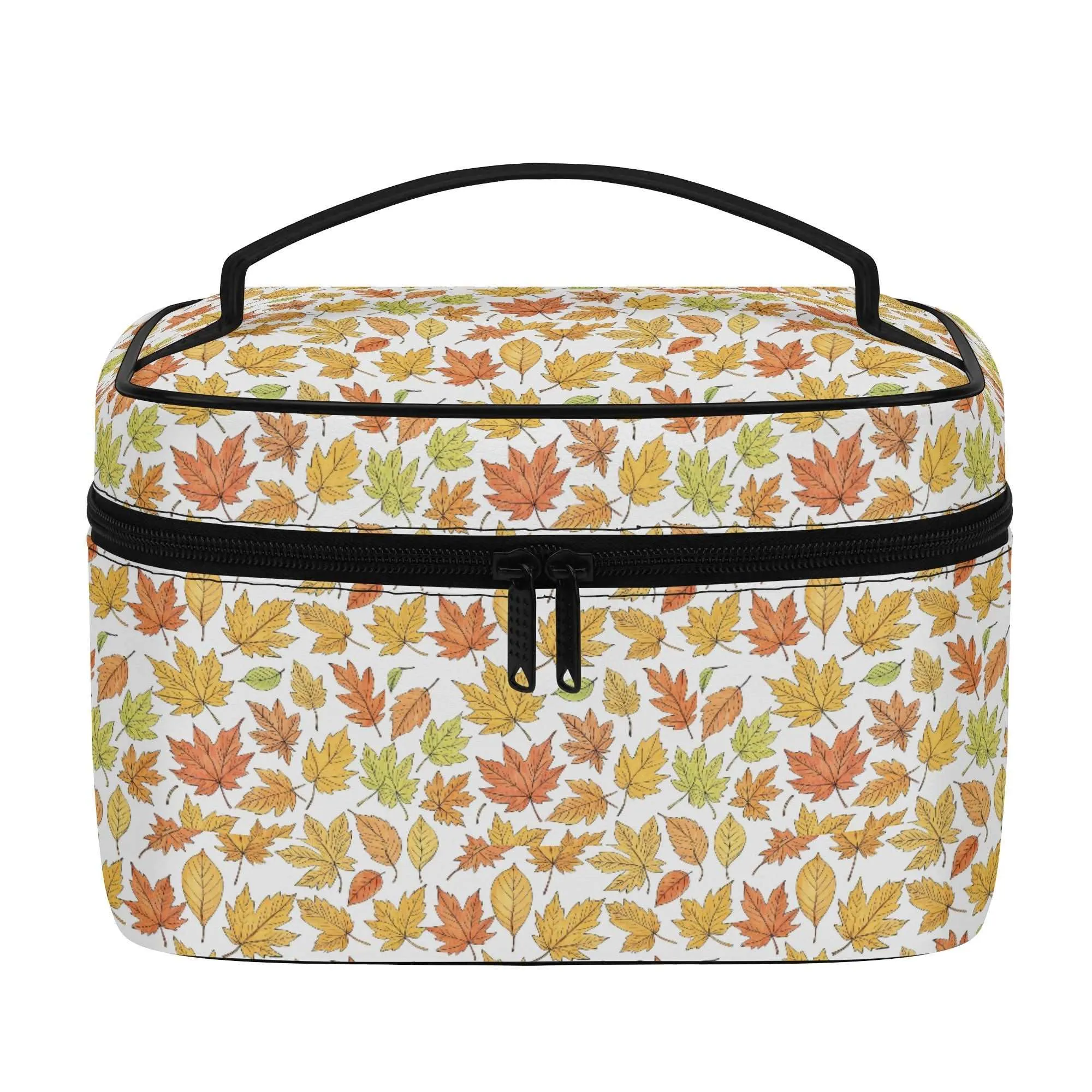 Autumn Leather Cosmetic Bag