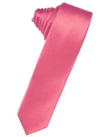 Black Luxury Satin Skinny Necktie