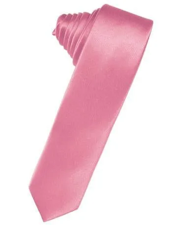 Blush Luxury Satin Skinny Necktie