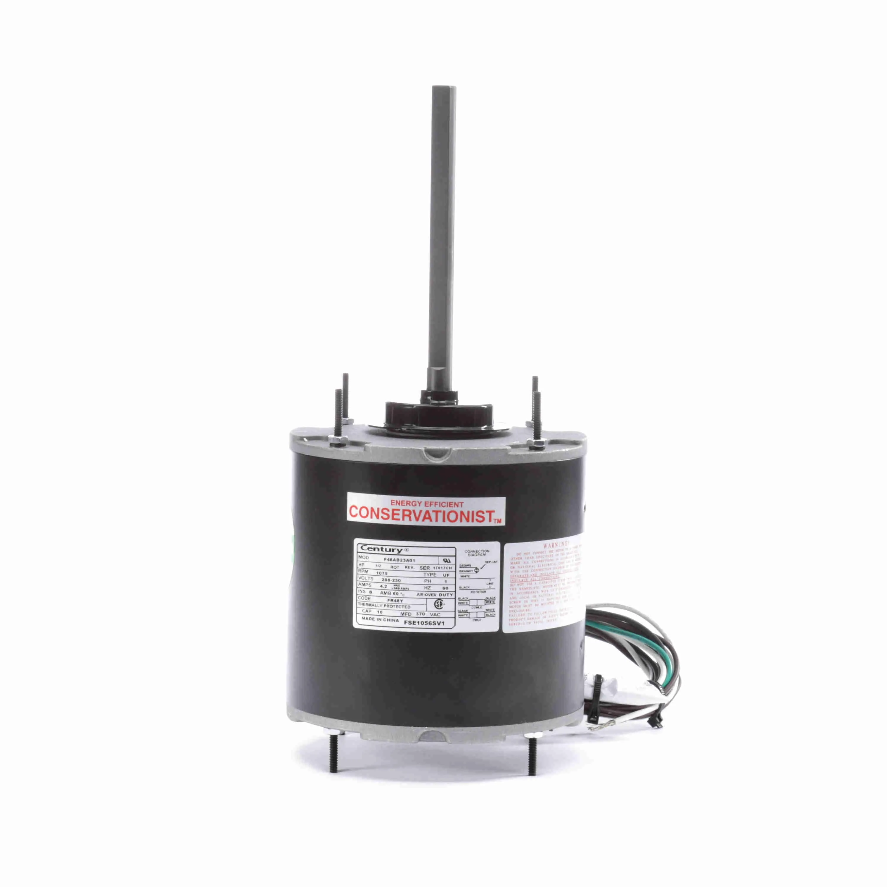 Century FSE1056SV1 5.6" Diameter HVAC Condenser Fan Motor - FSE1056SV1