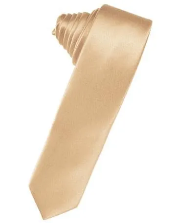 Chocolate Luxury Satin Skinny Necktie