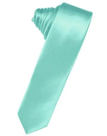 Chocolate Luxury Satin Skinny Necktie