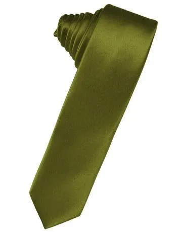 Chocolate Luxury Satin Skinny Necktie