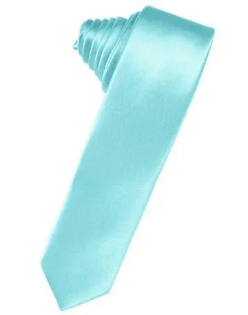 Chocolate Luxury Satin Skinny Necktie
