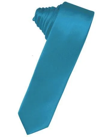 Chocolate Luxury Satin Skinny Necktie