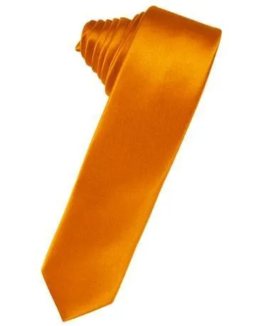 Chocolate Luxury Satin Skinny Necktie