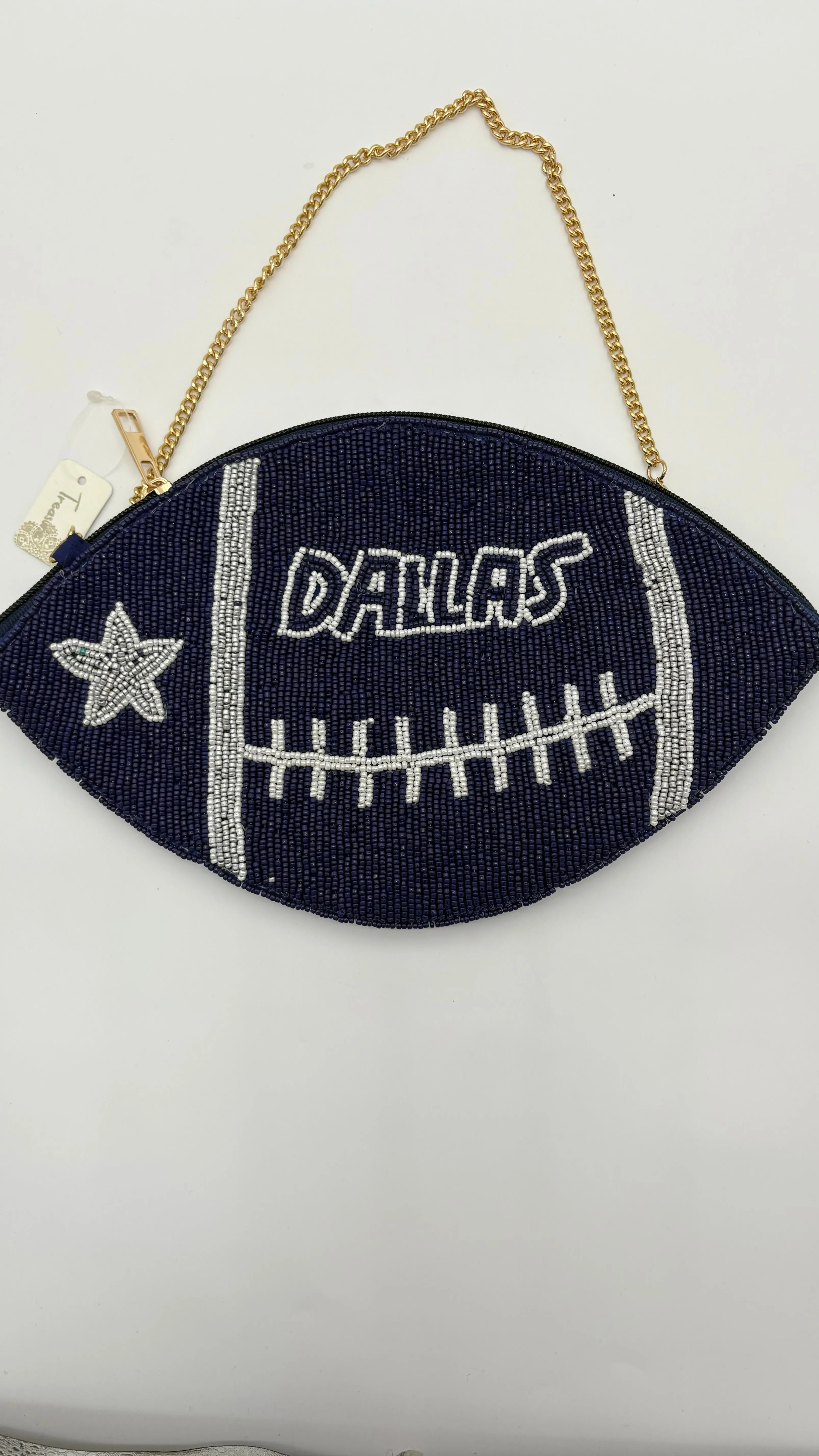 Football Beaded Dallas Crossbody Bag