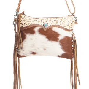 Gems Mesa Crossbody Fringe & Hairon Bag