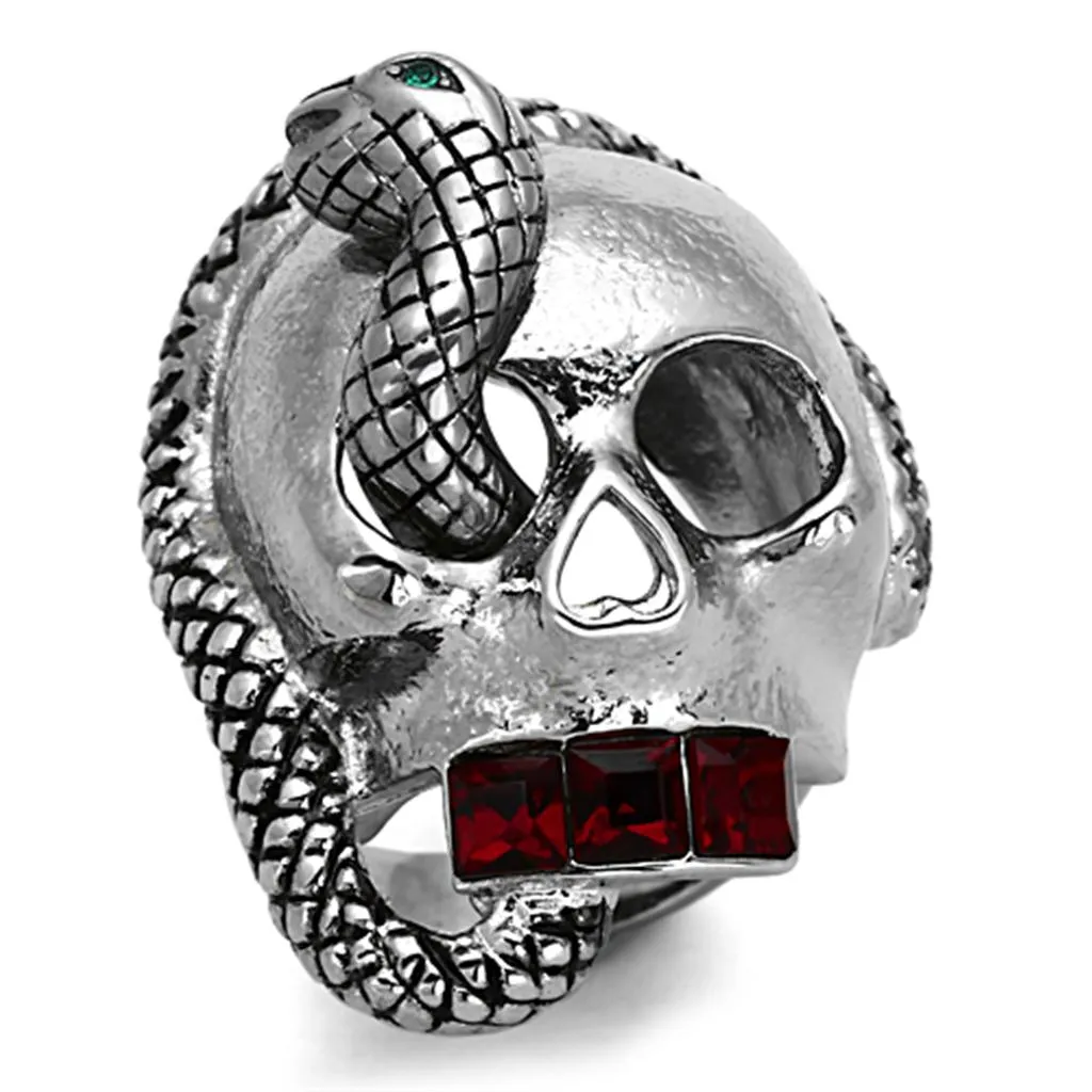 High polished (no plating) Stainless Steel Ring with Top Grade Crystal in Multi Color for Women Style TK1038