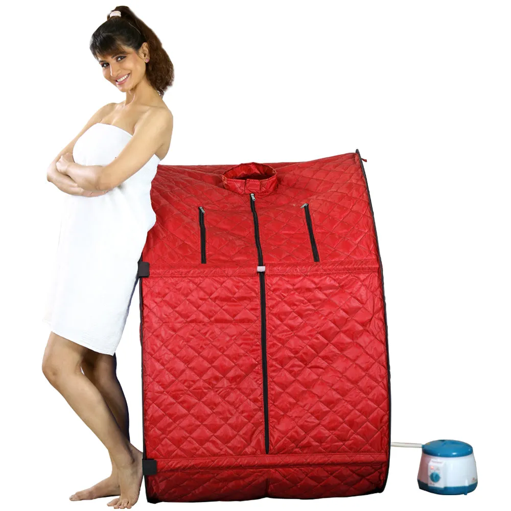Kawachi Portable Steam Sauna Bath Panchkarma Swedan Machine for Health and Beauty Spa at Home Red I76-Red