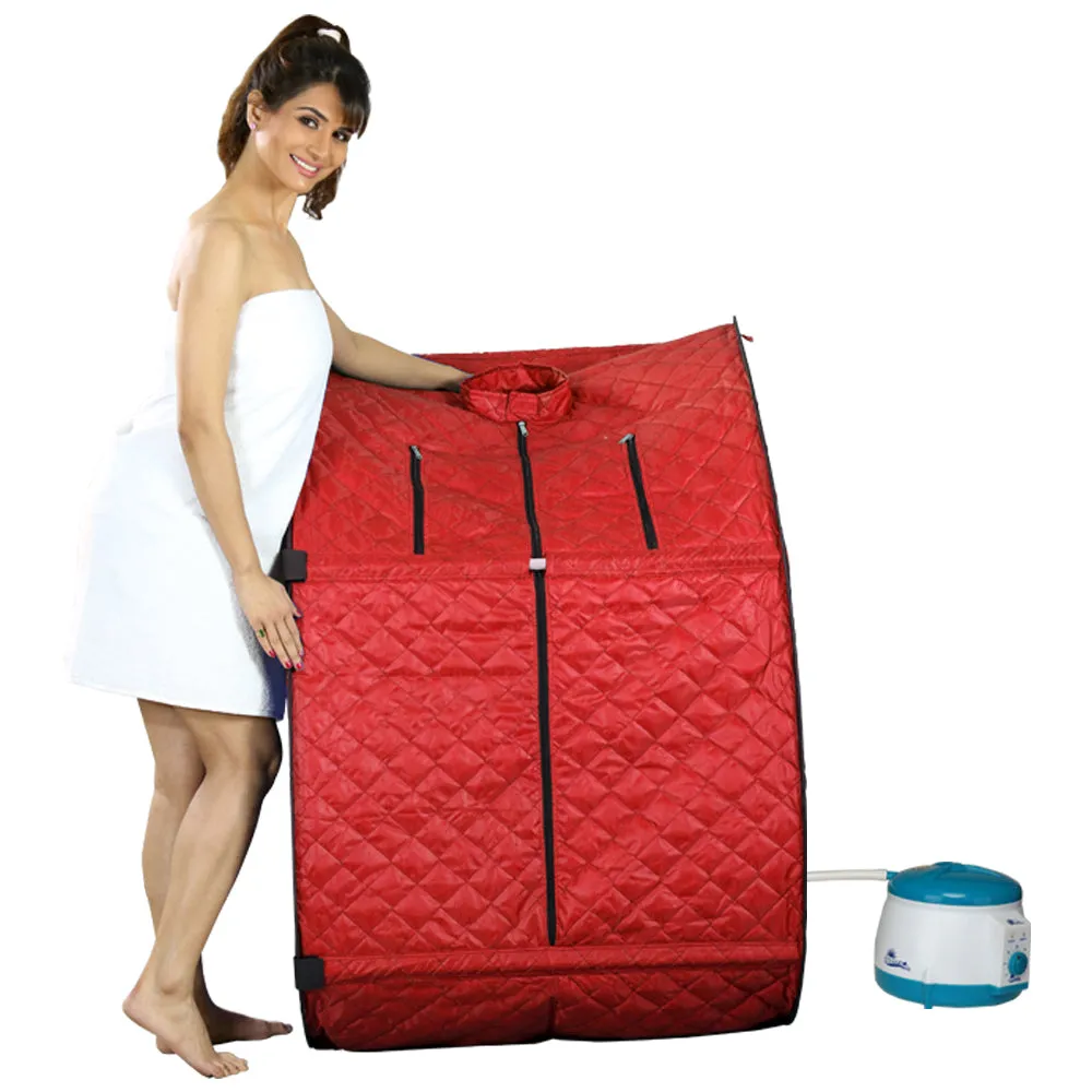 Kawachi Portable Steam Sauna Bath Panchkarma Swedan Machine for Health and Beauty Spa at Home Red I76-Red