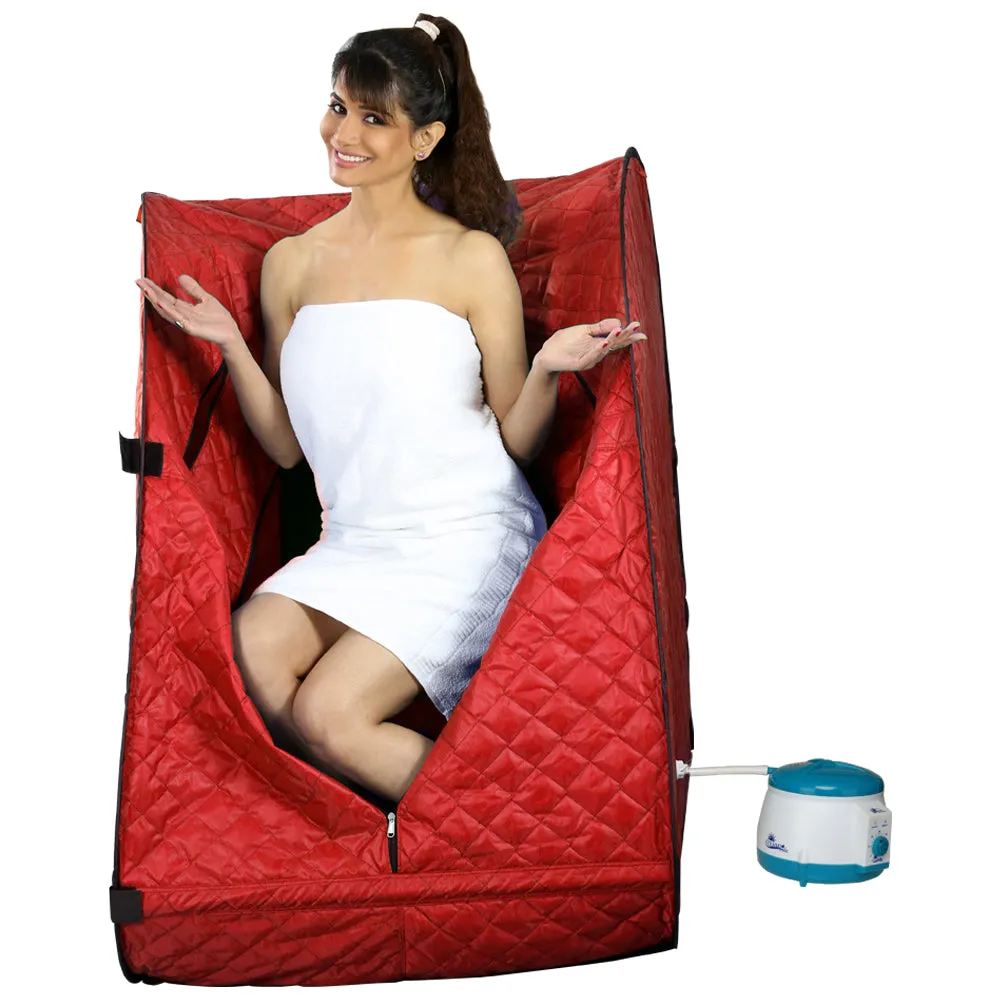 Kawachi Portable Steam Sauna Bath Panchkarma Swedan Machine for Health and Beauty Spa at Home Red I76-Red