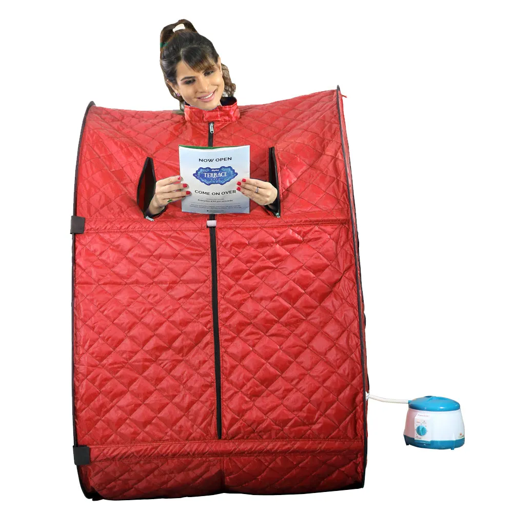 Kawachi Portable Steam Sauna Bath Panchkarma Swedan Machine for Health and Beauty Spa at Home Red I76-Red