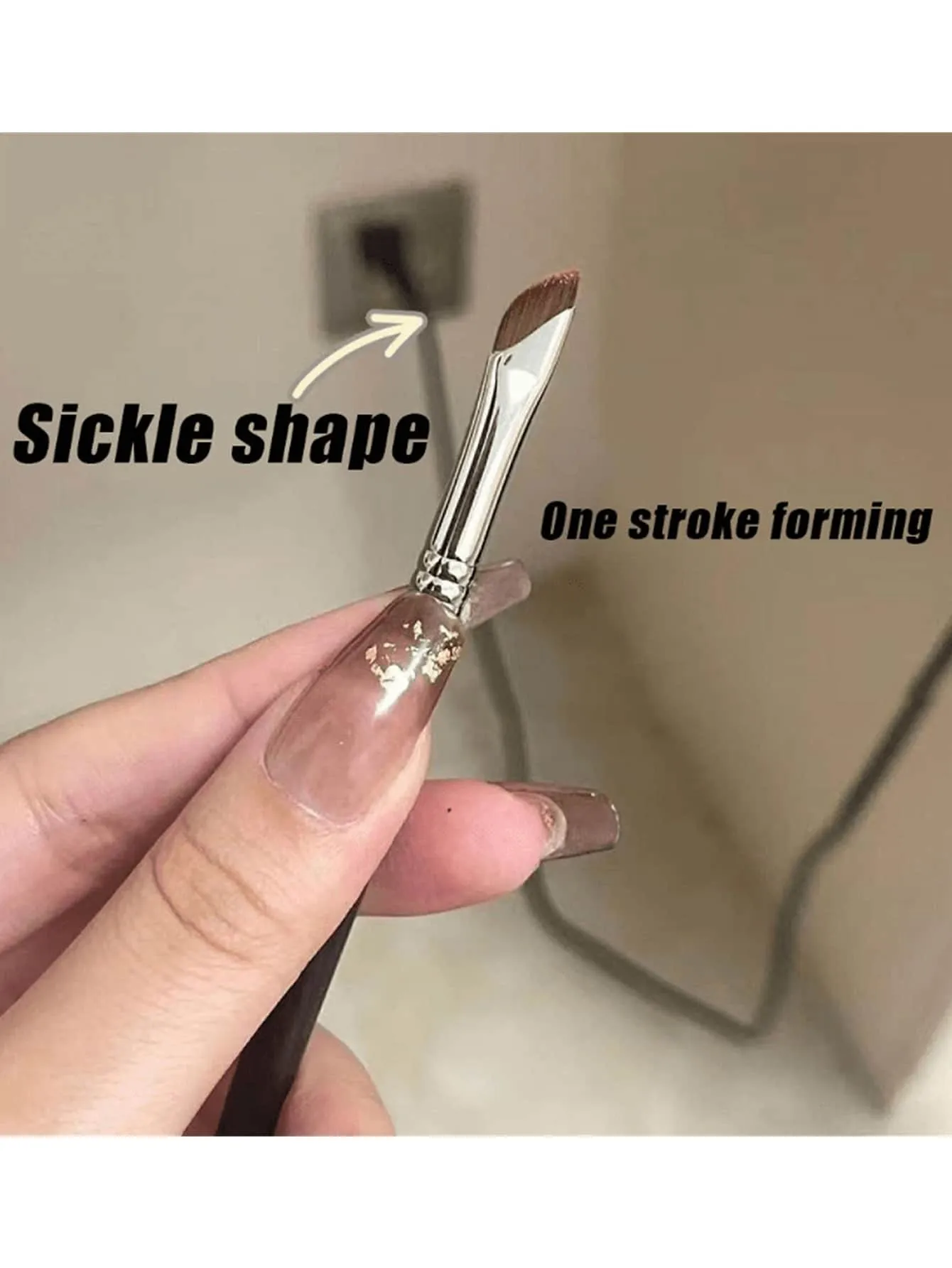 Magic Wand Blade Eyeliner Brush Ultra Thin Fine Angle Flat 1pc