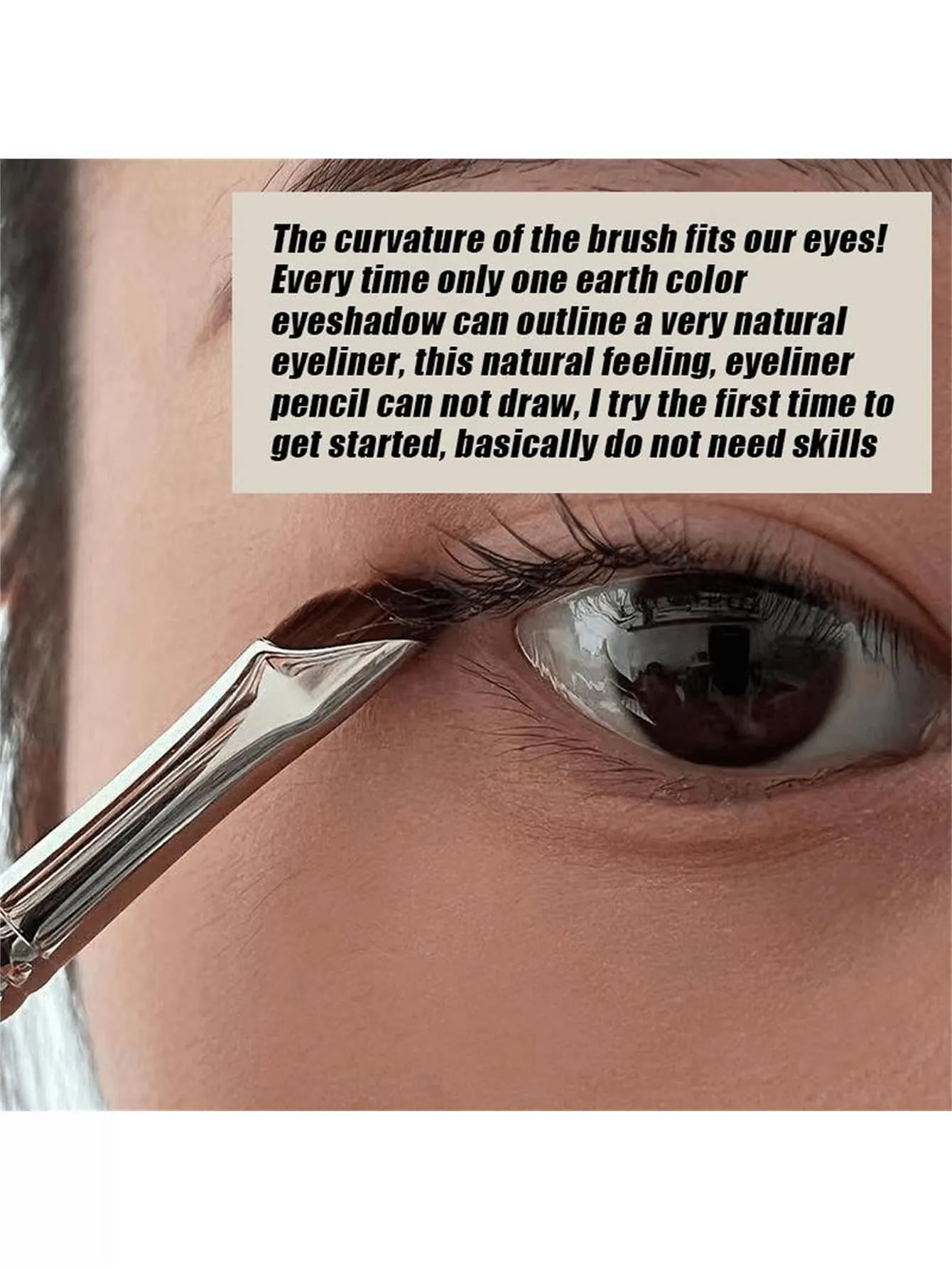 Magic Wand Blade Eyeliner Brush Ultra Thin Fine Angle Flat 1pc