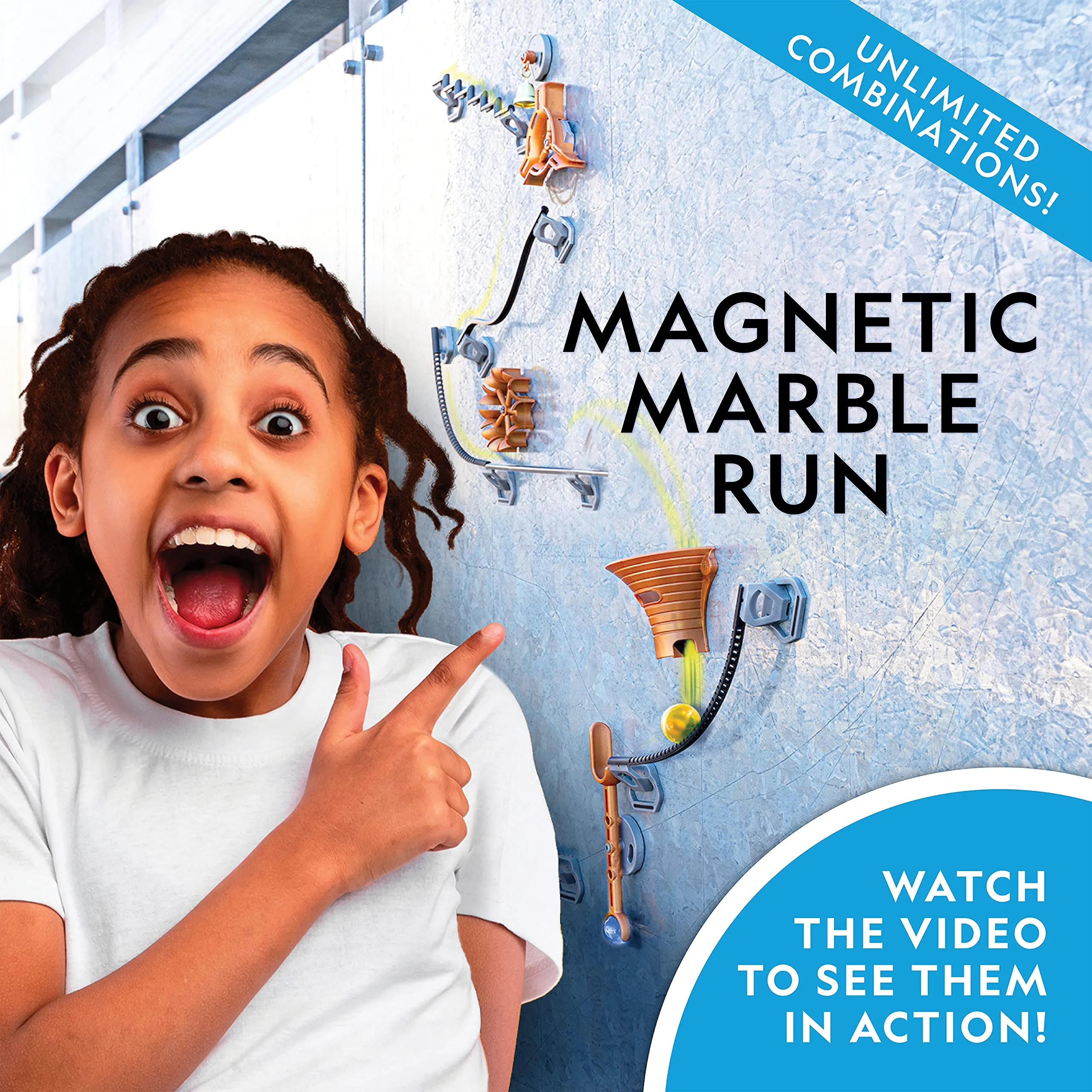 MagnetoTracks Adventure - 50 Piece STEM Building Set for Creative Marble Run Fun