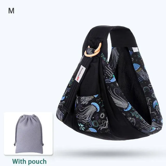 Mesh Fabric Baby Wrap and Infant Sling Carrier for Newborns and Nursing Cover, Supports up to 130 lbs (0-36M)