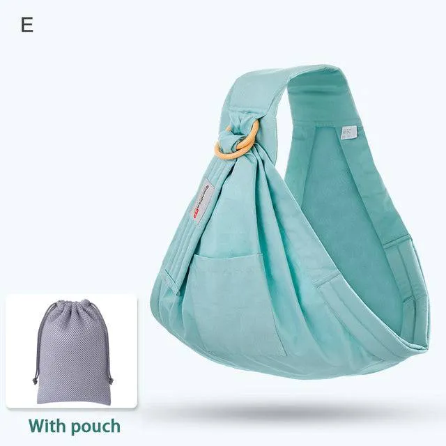 Mesh Fabric Baby Wrap and Infant Sling Carrier for Newborns and Nursing Cover, Supports up to 130 lbs (0-36M)