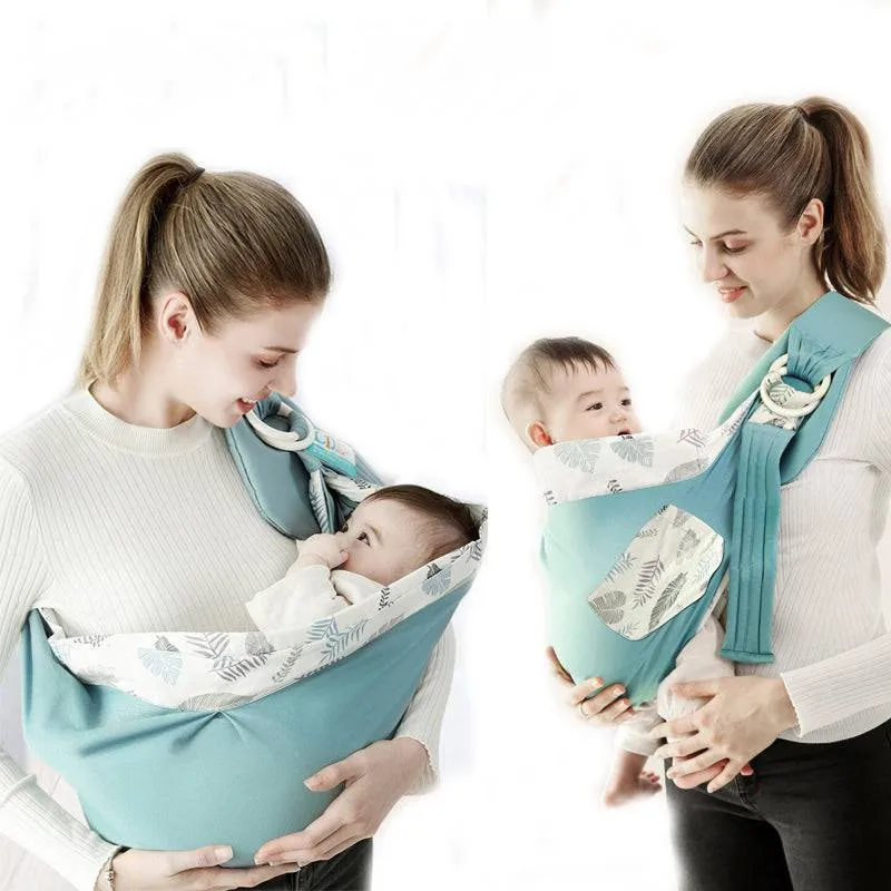 Mesh Fabric Baby Wrap and Infant Sling Carrier for Newborns and Nursing Cover, Supports up to 130 lbs (0-36M)