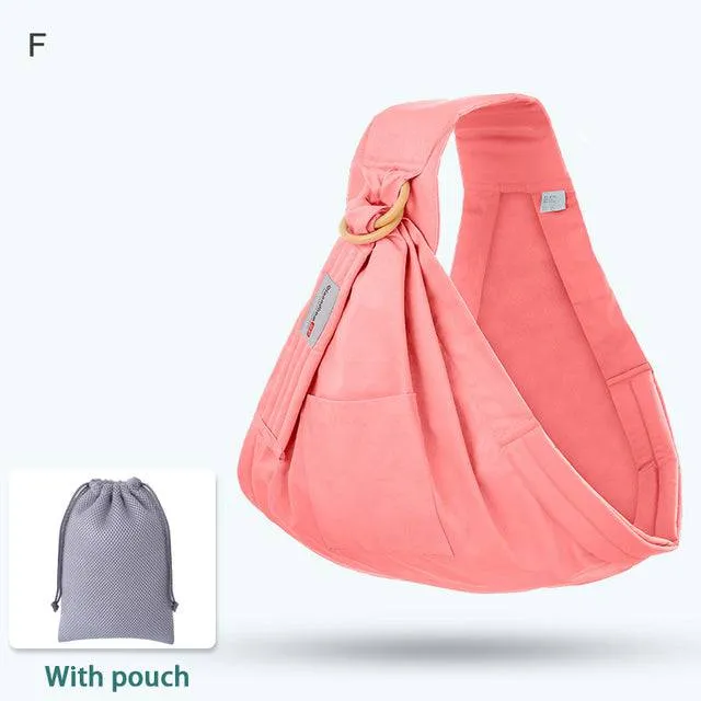 Mesh Fabric Baby Wrap and Infant Sling Carrier for Newborns and Nursing Cover, Supports up to 130 lbs (0-36M)