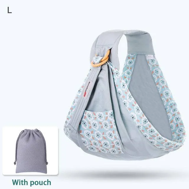 Mesh Fabric Baby Wrap and Infant Sling Carrier for Newborns and Nursing Cover, Supports up to 130 lbs (0-36M)