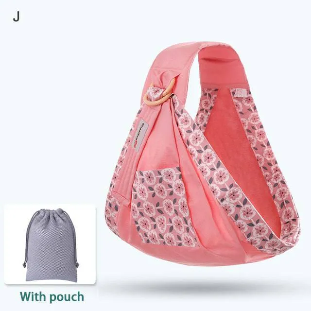 Mesh Fabric Baby Wrap and Infant Sling Carrier for Newborns and Nursing Cover, Supports up to 130 lbs (0-36M)