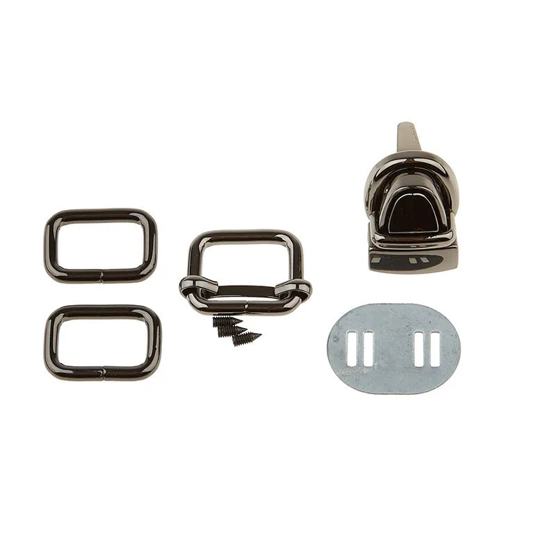 Mountain Saddle Bag Hardware Kit - Gunmetal