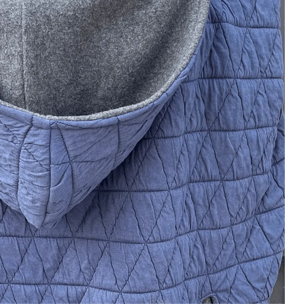 Navy Quilted Triangles - Sweater Knit Carrier Cover