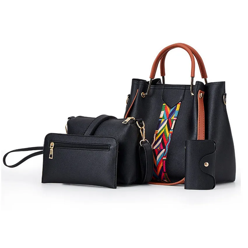 New Arrival Elegant, Stylish Ladies Bag Set PU Leather  On Sale (XNB2)