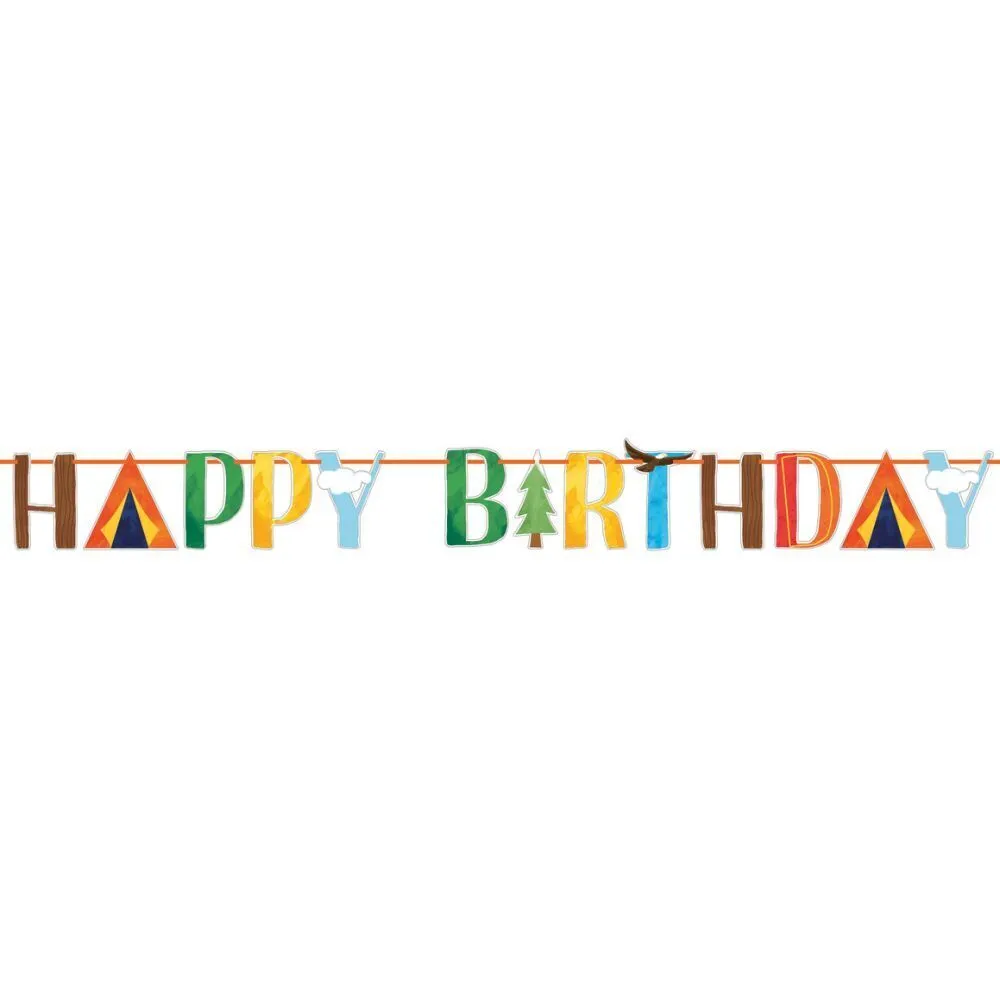 Outdoor Adventure Happy Birthday Banner | 1ct