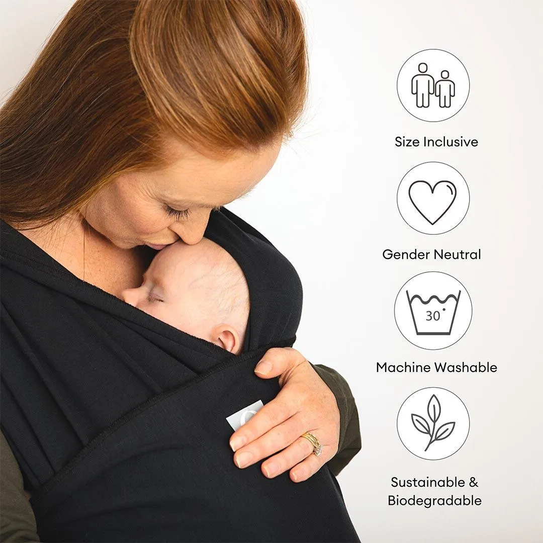 Outlet - Gaia Stretchy Baby Wrap Carrier - Pure Tencel - Ebony