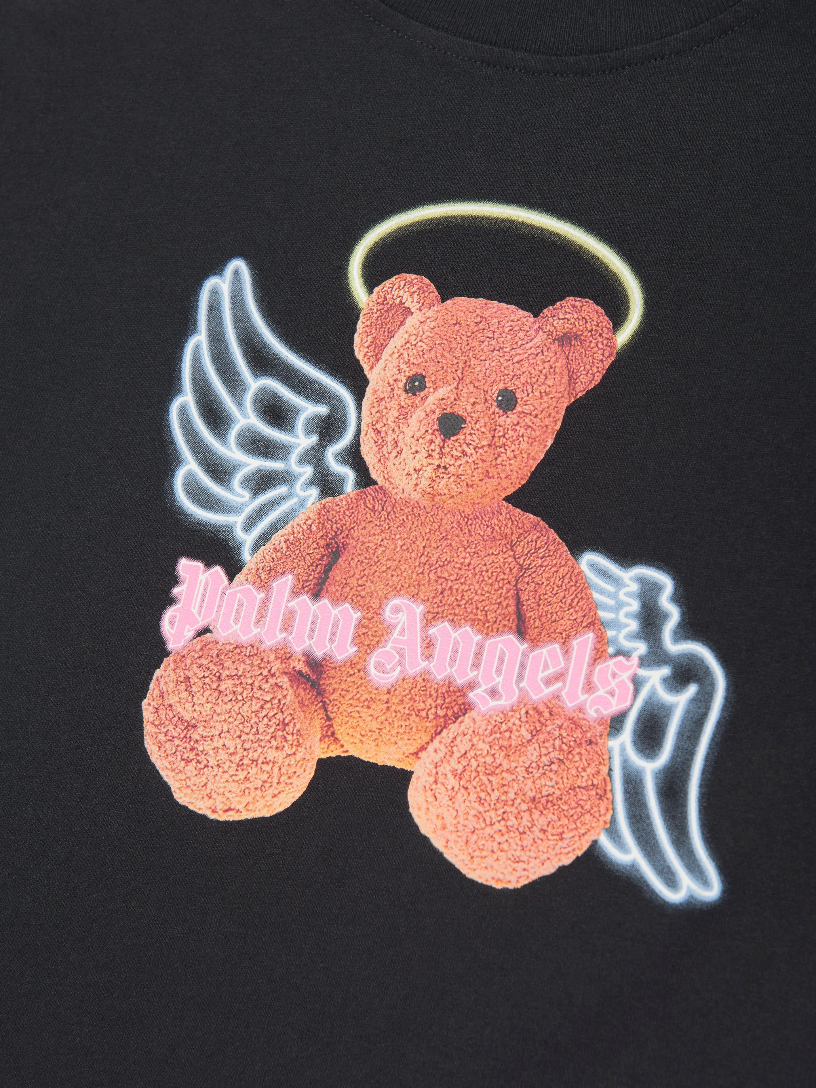 Palm Angels Girls Bear Angel T-Shirt in Black