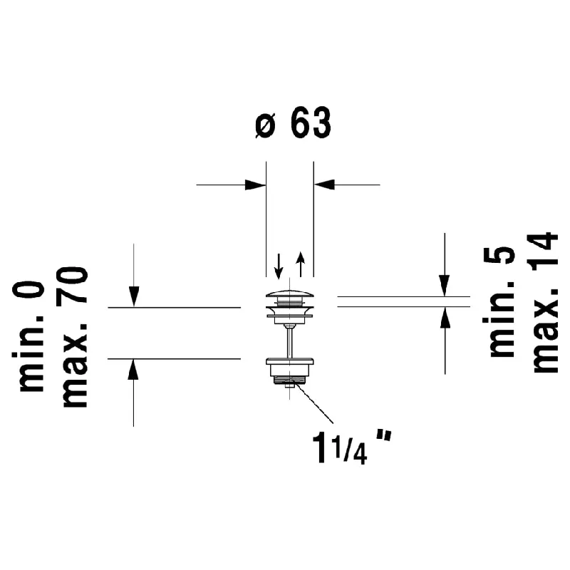 Plastic Drain Assembly in Chrome