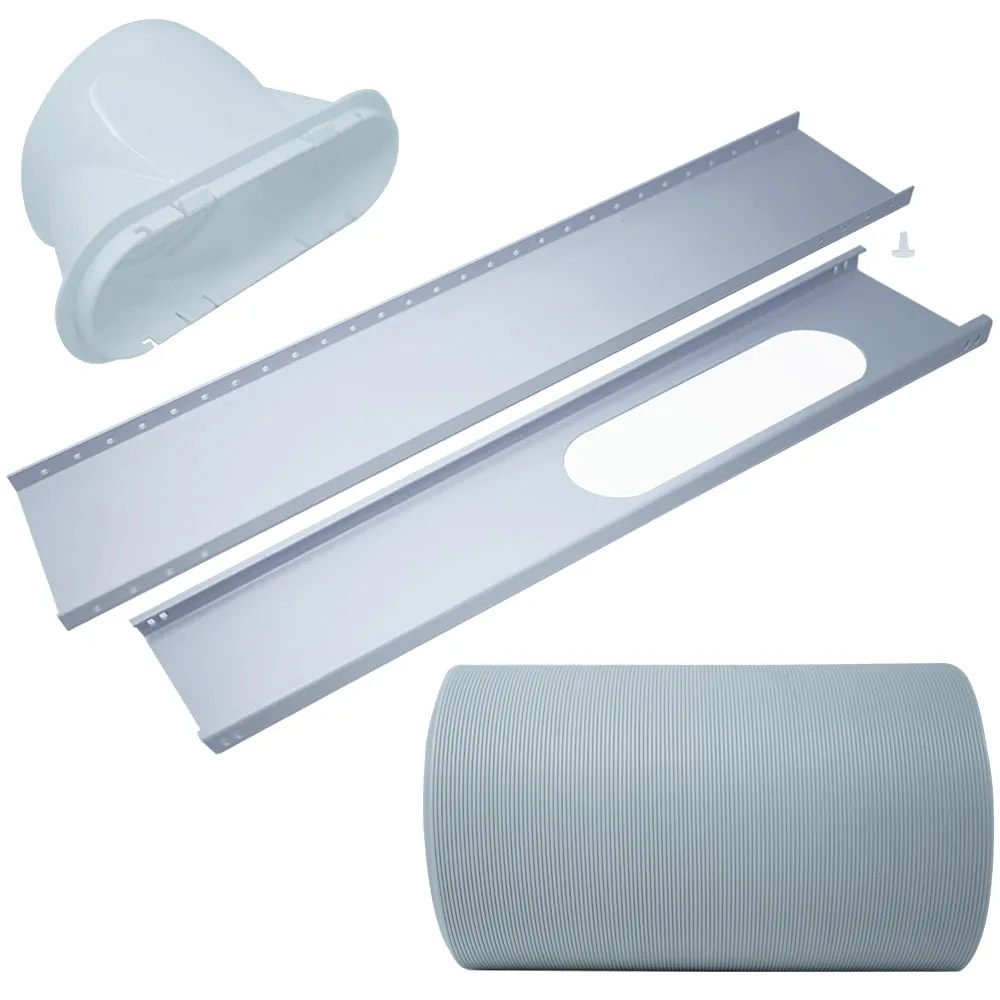 Portable Air Conditioner Replacement Window Exhaust Kit, 5.13" diameter hose