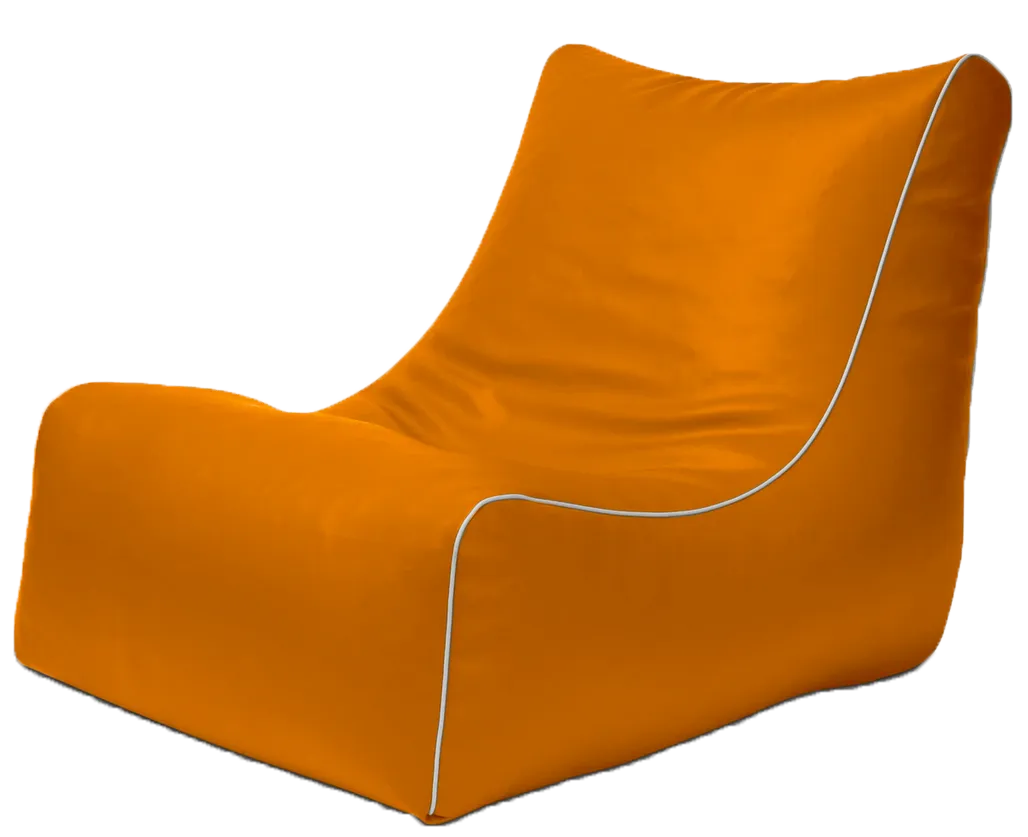 Retro L-Shape Vinyl Austex Bean Bag in Assorted Colours