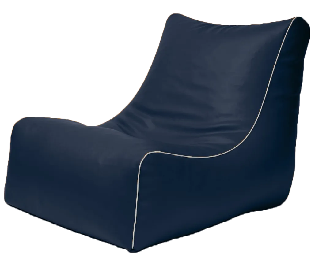 Retro L-Shape Vinyl Austex Bean Bag in Assorted Colours