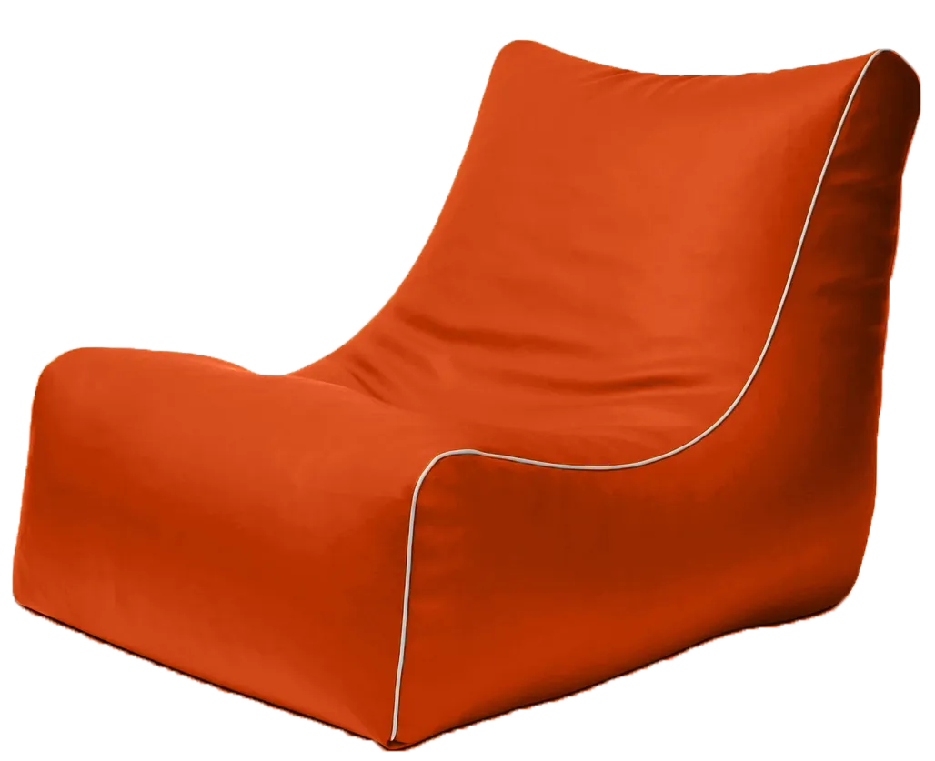 Retro L-Shape Vinyl Austex Bean Bag in Assorted Colours