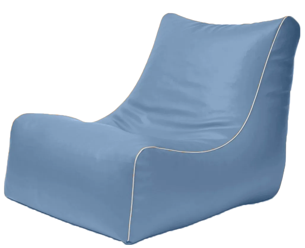 Retro L-Shape Vinyl Austex Bean Bag in Assorted Colours