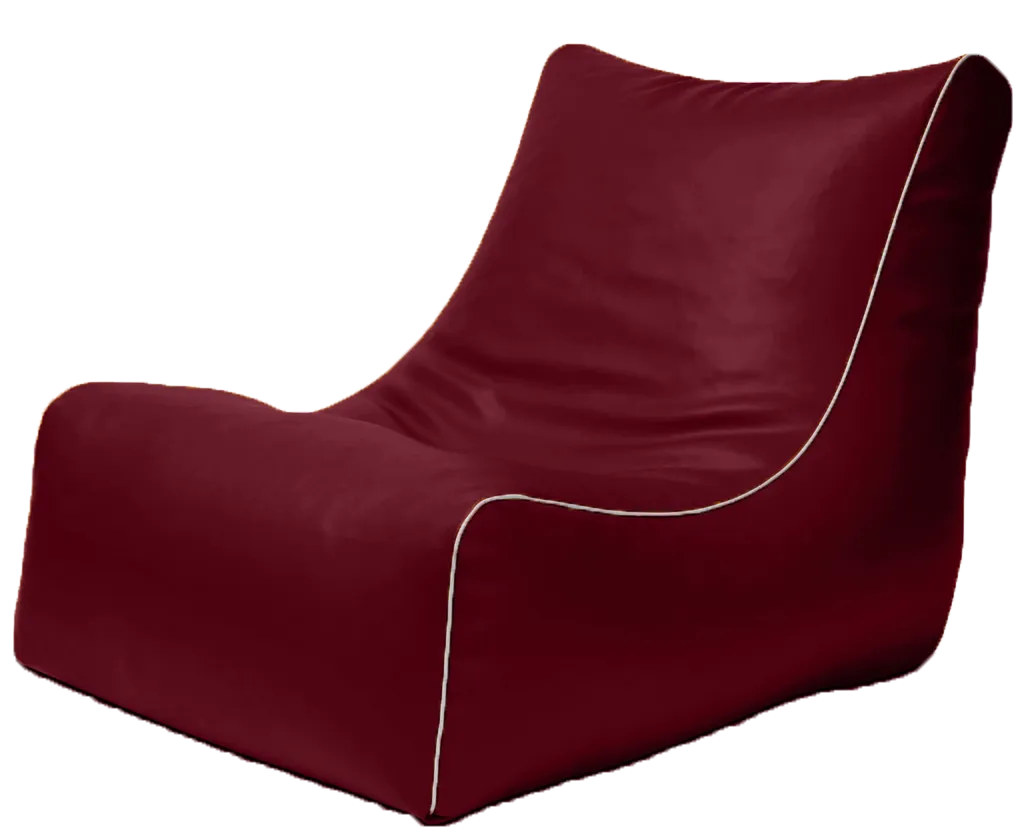 Retro L-Shape Vinyl Austex Bean Bag in Assorted Colours