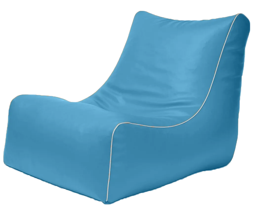 Retro L-Shape Vinyl Austex Bean Bag in Assorted Colours
