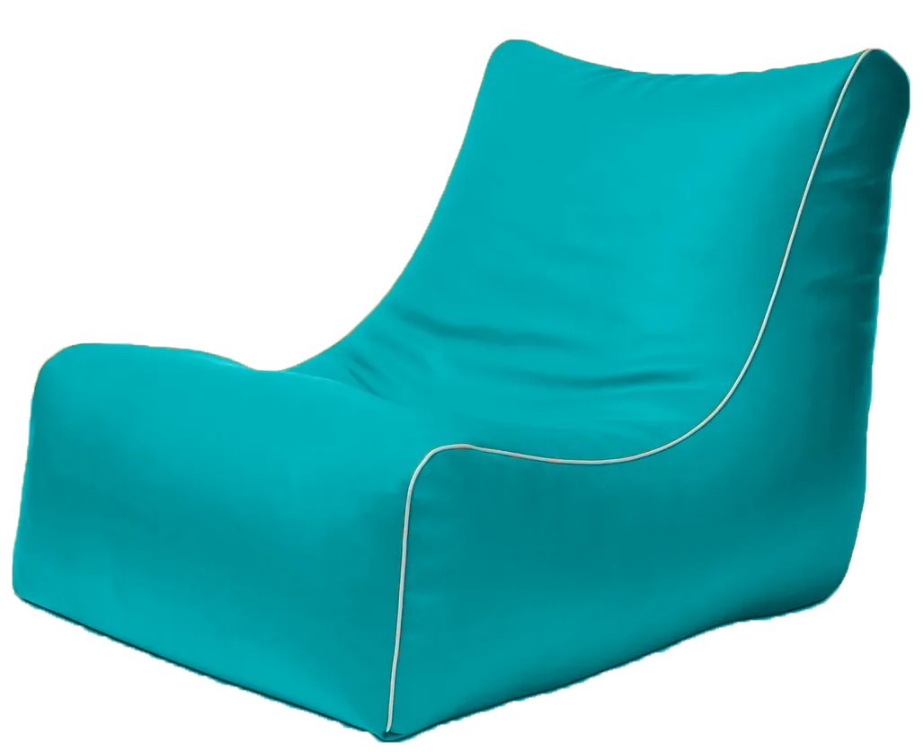 Retro L-Shape Vinyl Austex Bean Bag in Assorted Colours