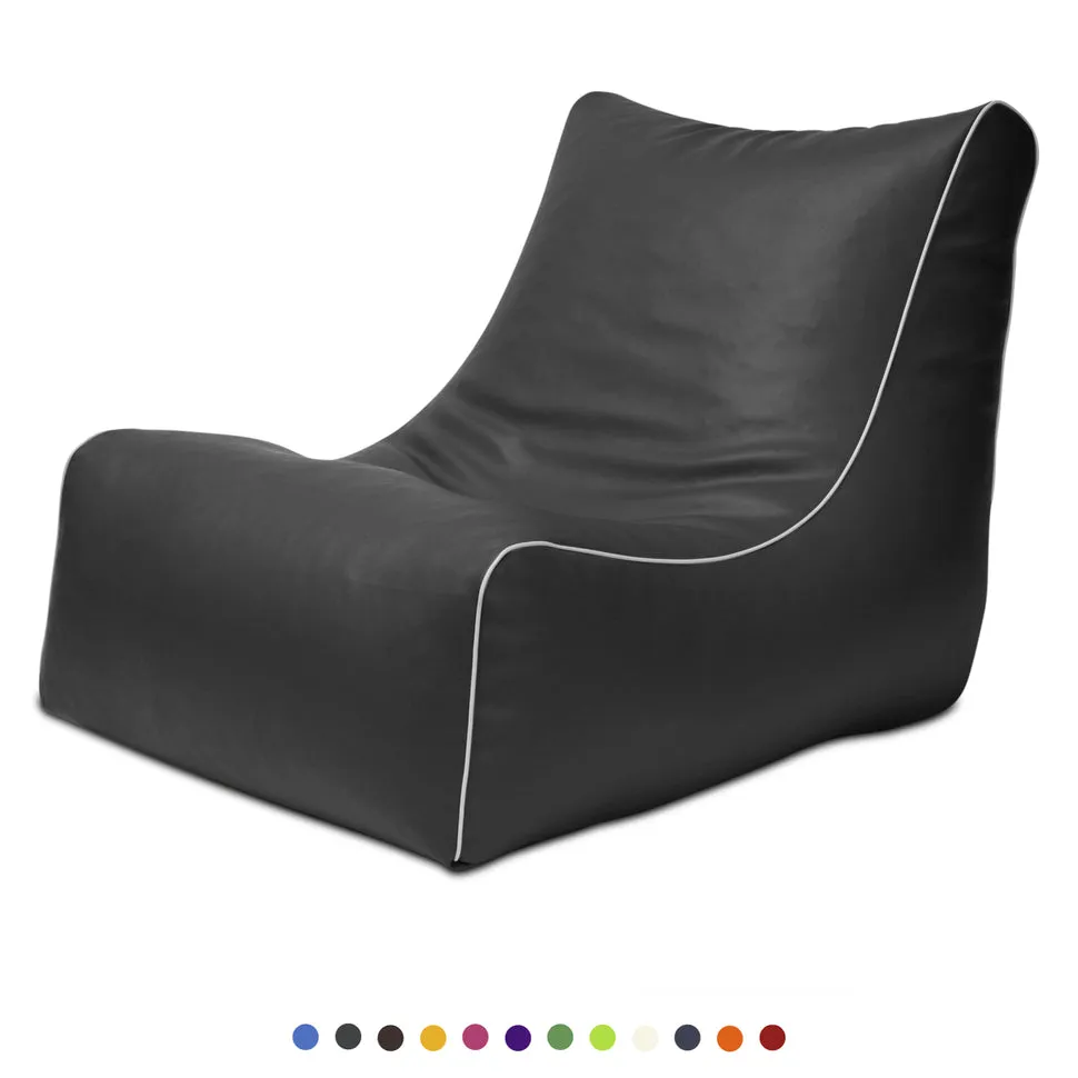 Retro L-Shape Vinyl Austex Bean Bag in Assorted Colours