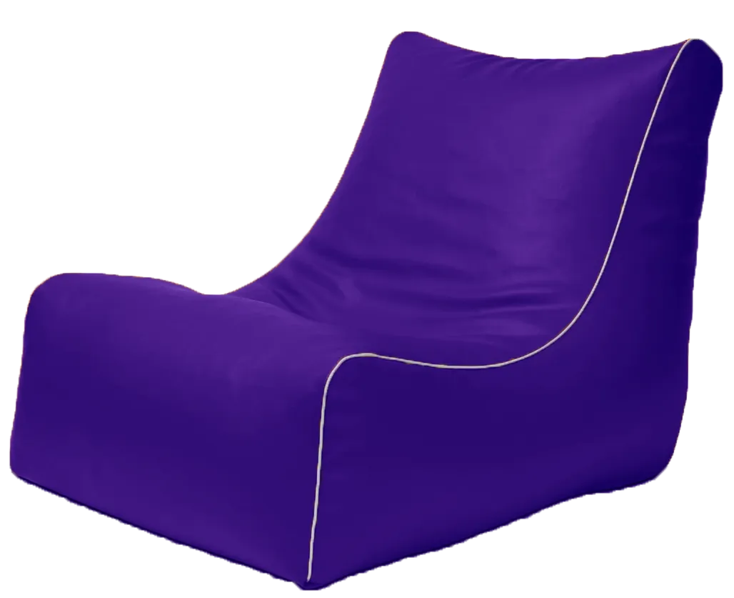 Retro L-Shape Vinyl Austex Bean Bag in Assorted Colours