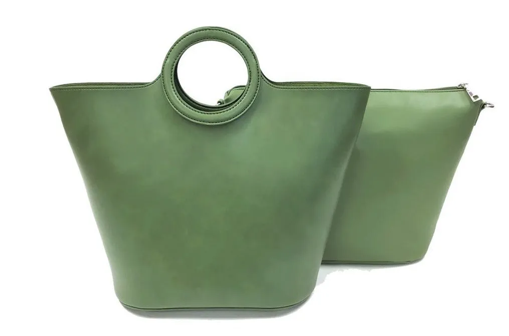 Round handled satchel