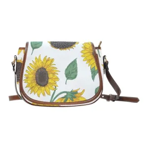Saddle Bag, Handmade Bag, Womens Bag, Womens Handbag, Sunflower bag, Sunflower Purse, Floral Purse, Floral Bag, Floral Handbag