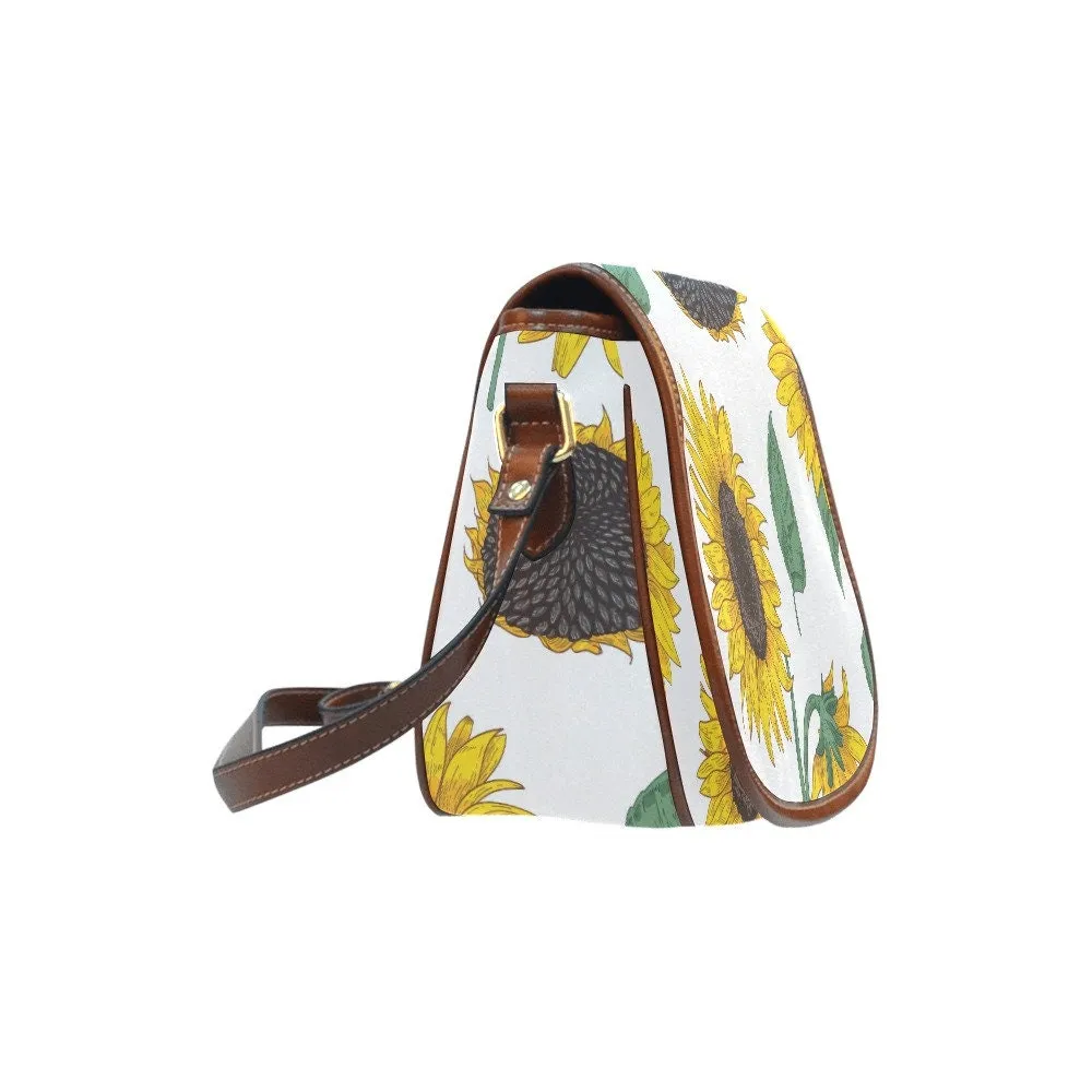 Saddle Bag, Handmade Bag, Womens Bag, Womens Handbag, Sunflower bag, Sunflower Purse, Floral Purse, Floral Bag, Floral Handbag
